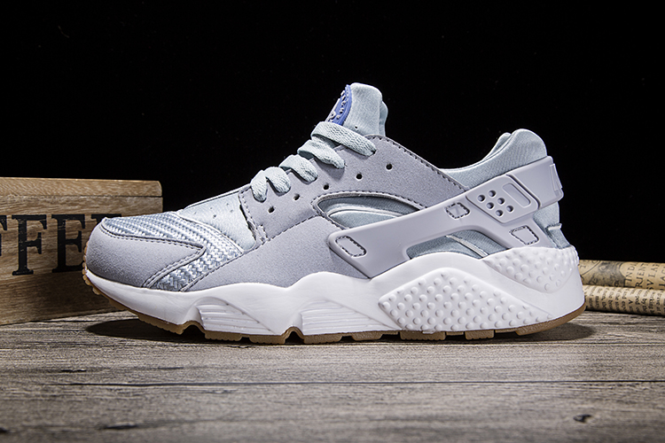 New Nike Air Huarache Light Grey Yellow Shoes - Click Image to Close